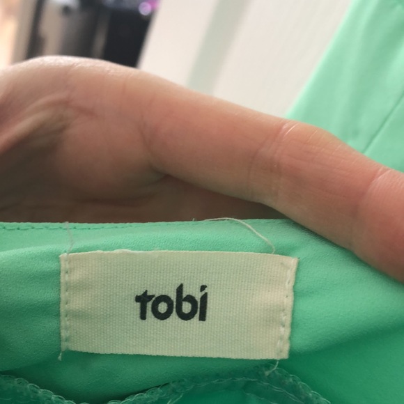 Tobi | crisscross back tank dress | green | large - Picture 4 of 5